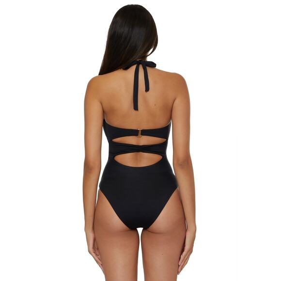Soluna Women's Buckle-Up Convertible One-Piece Swimsuit, Black Size L 0348 - Picture 2 of 3